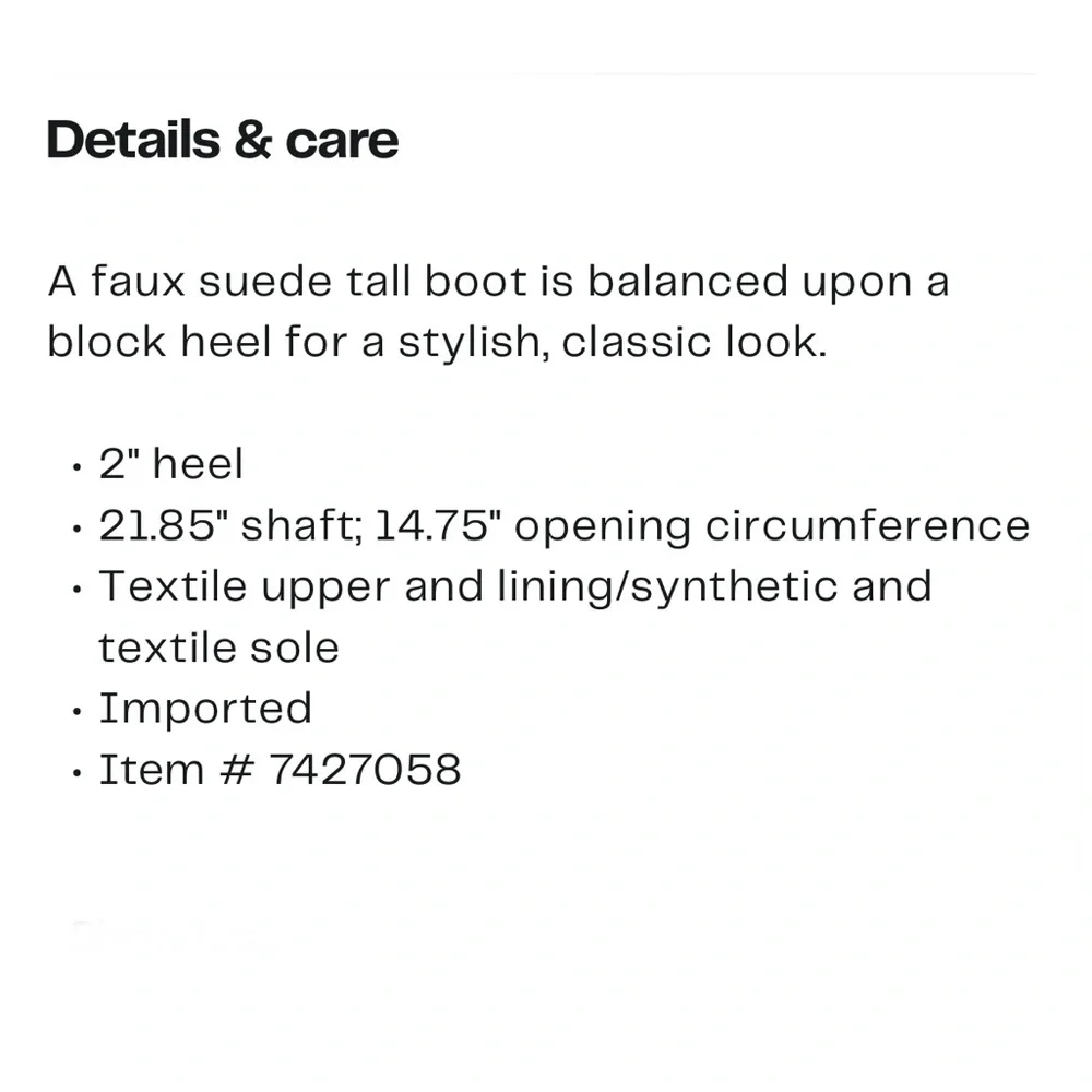 New York & Company Rana Faux Suede Tall Boots Cognac Brown Women’s Size 6